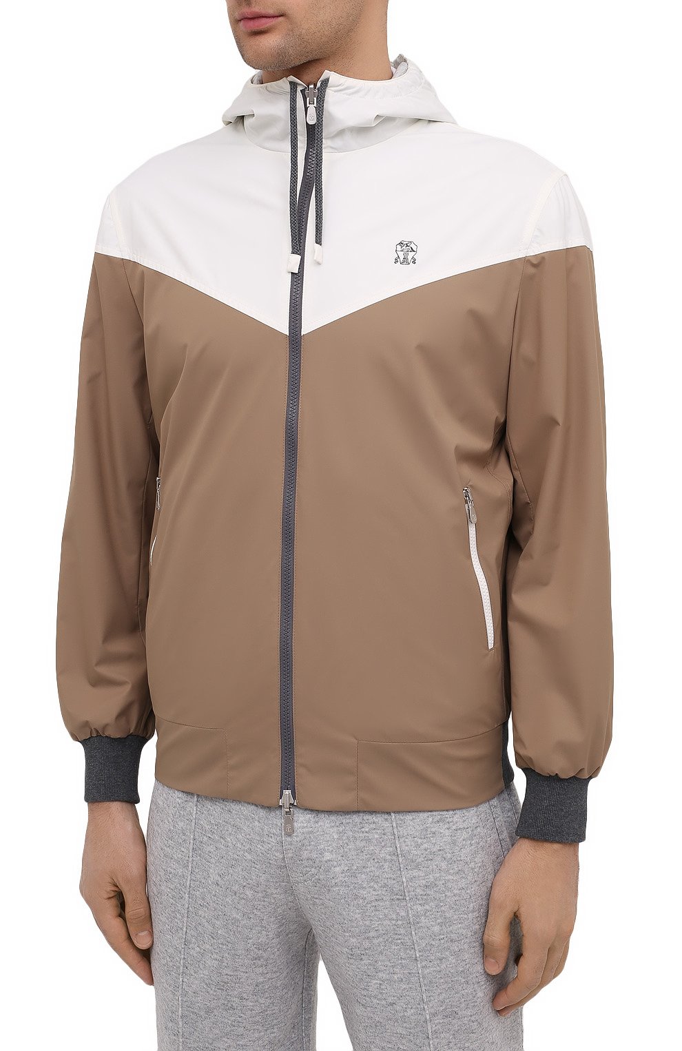 Двусторонний бомбер BRUNELLO CUCINELLI бежевого цвета по цене 326500 руб., арт. MM45A7389G, фото 3 Двусторонний бомбер BRUNELLO CUCINELLI, арт. MM45A7389G, фото 3