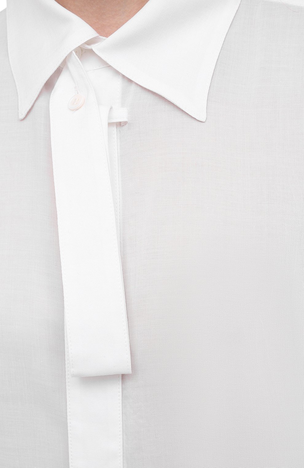 Рубашка YOHJI YAMAMOTO белого цвета по цене 73950 руб., арт. FB-B53-201, фото 5 Рубашка YOHJI YAMAMOTO, арт. FB-B53-201, фото 5