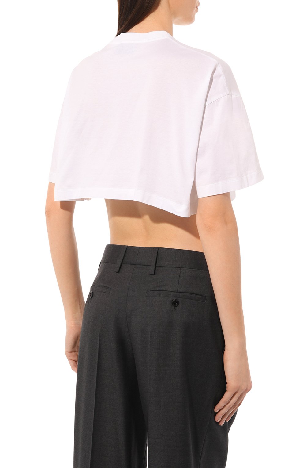 Хлопковая футболка PRADA, арт. 3560AR-10IN-F0009-212, фото 4