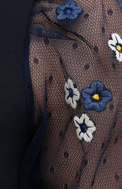 Хлопковая футболка REDVALENTINO синего цвета по цене 29050 руб., арт. VR3MG09Q/5QD, фото 5 Хлопковая футболка REDVALENTINO, арт. VR3MG09Q/5QD, фото 5