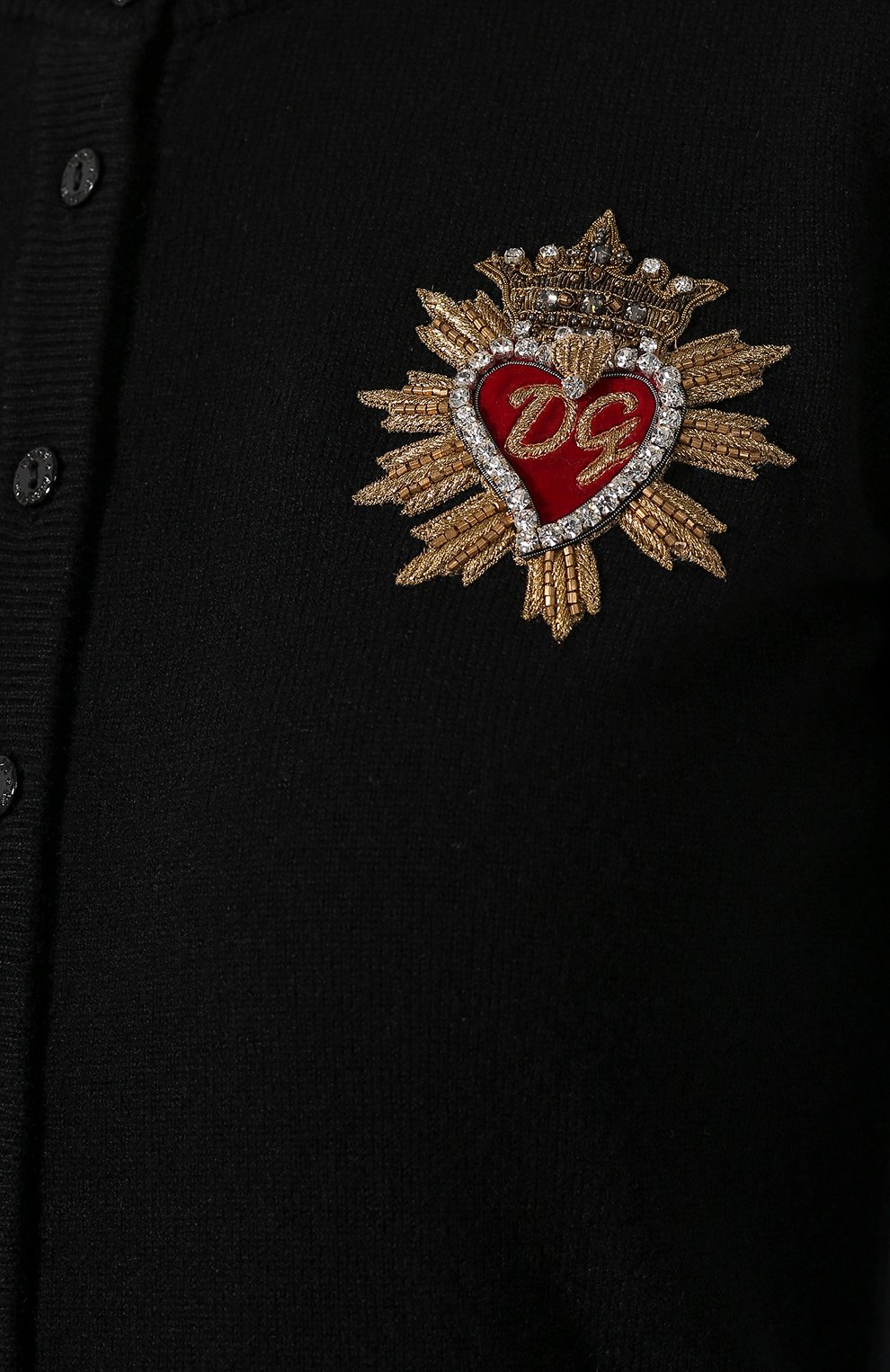 Кашемировый кардиган DOLCE & GABBANA черного цвета по цене 123000 руб., арт. FX106Z/JAWKZ, фото 5 Кашемировый кардиган DOLCE & GABBANA, арт. FX106Z/JAWKZ, фото 5