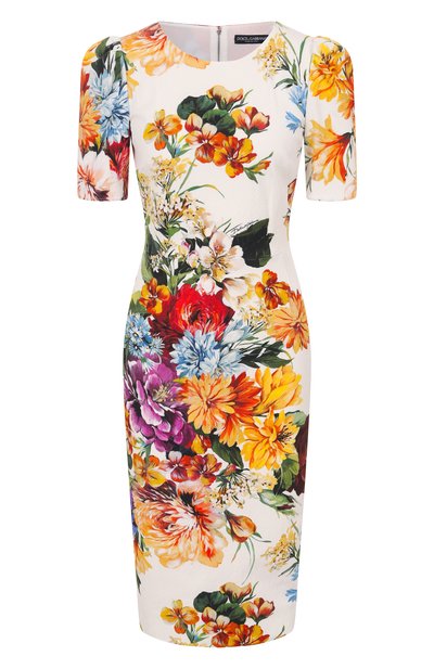 Женское платье из хлопка и вискозы DOLCE & GABBANA, арт. F6TYCT/FSRQU