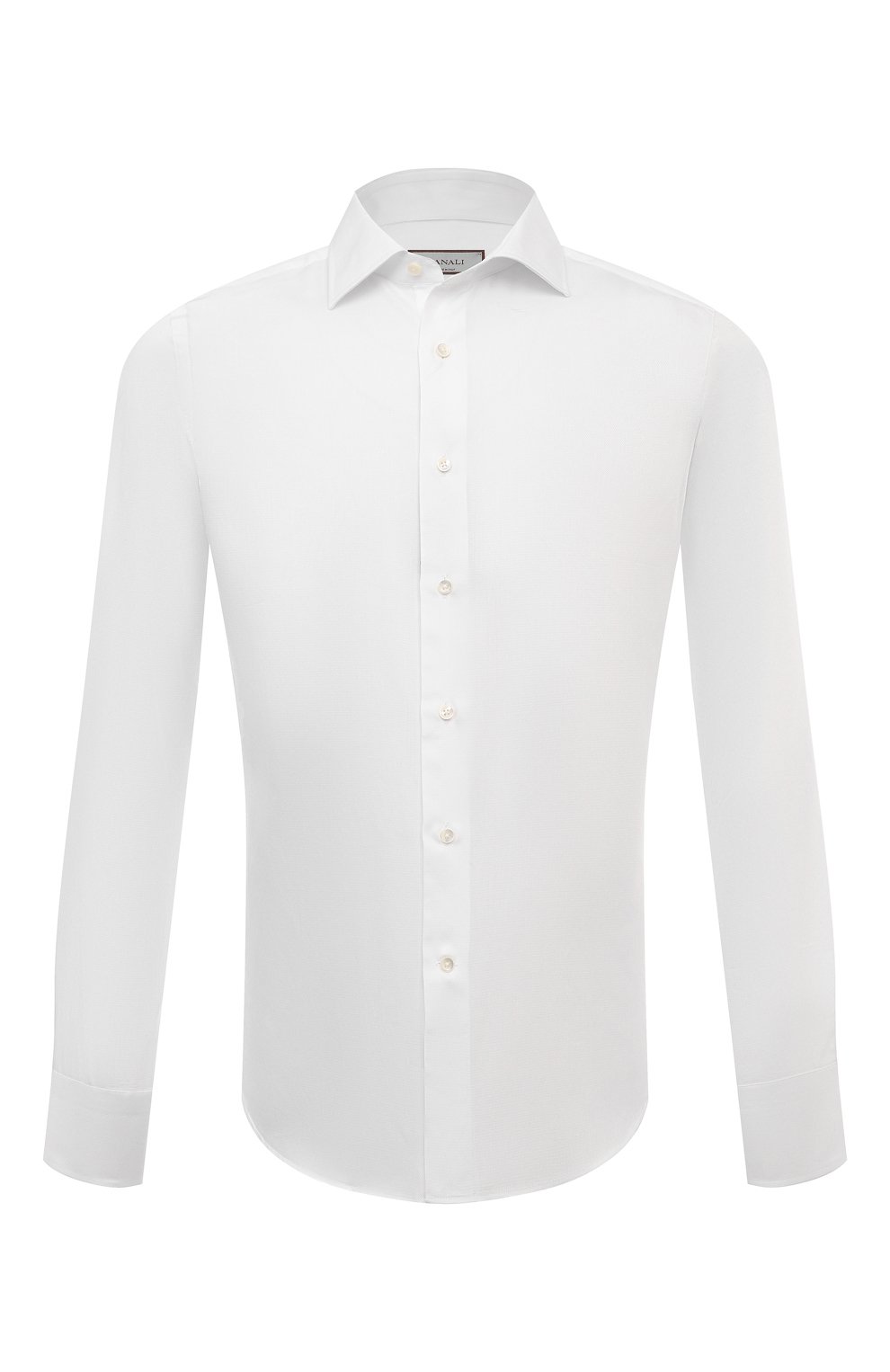 Хлопковая сорочка CANALI белого цвета по цене 29950 руб., арт. NCLX018/GR03302, фото 1 Хлопковая сорочка CANALI, арт. NCLX018/GR03302, фото 1