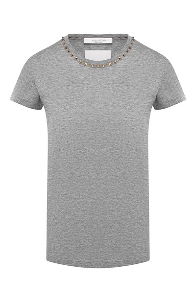 Женская хлопковая футболка VALENTINO, арт. LB3MG03A/2QK