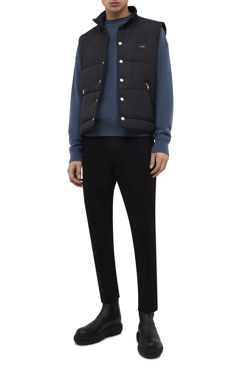 Жилет DOLCE & GABBANA черного цвета по цене 92400 руб., арт. G90Q9T/HUMEQ, фото 2 Жилет DOLCE & GABBANA, арт. G90Q9T/HUMEQ, фото 2