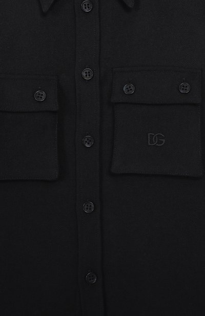 Рубашка из вискозы и шерсти DOLCE & GABBANA темно-синего цвета по цене 53850 руб., арт. L44S20/G7PLH/2-6, фото 3 Рубашка из вискозы и шерсти DOLCE & GABBANA, арт. L44S20/G7PLH/2-6, фото 3