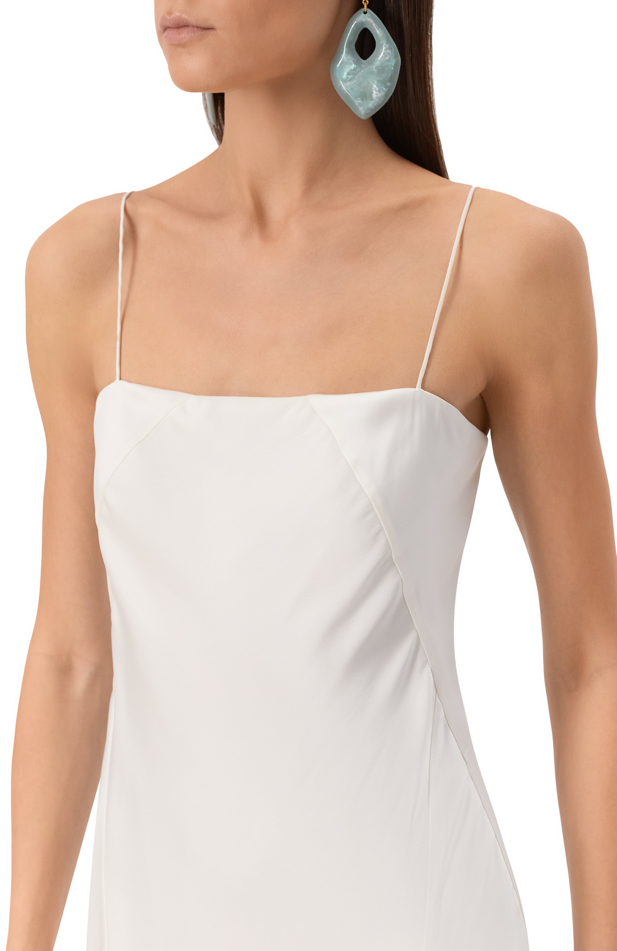 Атласное платье GIORGIO ARMANI белого цвета по цене 444500 руб., арт. GW002328/TE10101, фото 5 Атласное платье GIORGIO ARMANI, арт. GW002328/TE10101, фото 5