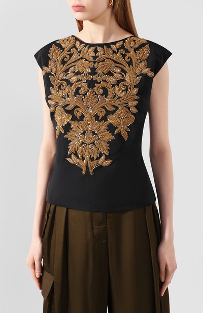 Хлопковый топ DRIES VAN NOTEN, арт. 201-18652-9355, фото 3