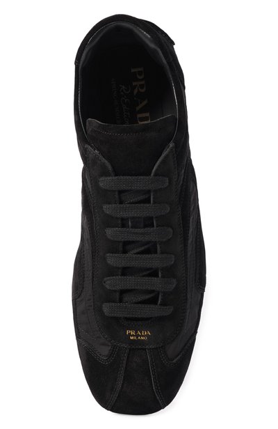 Комбинированные кеды PRADA черного цвета по цене 116000 руб., арт. 4E1165F/G001D7R, фото 5 Комбинированные кеды PRADA, арт. 4E1165F/G001D7R, фото 5