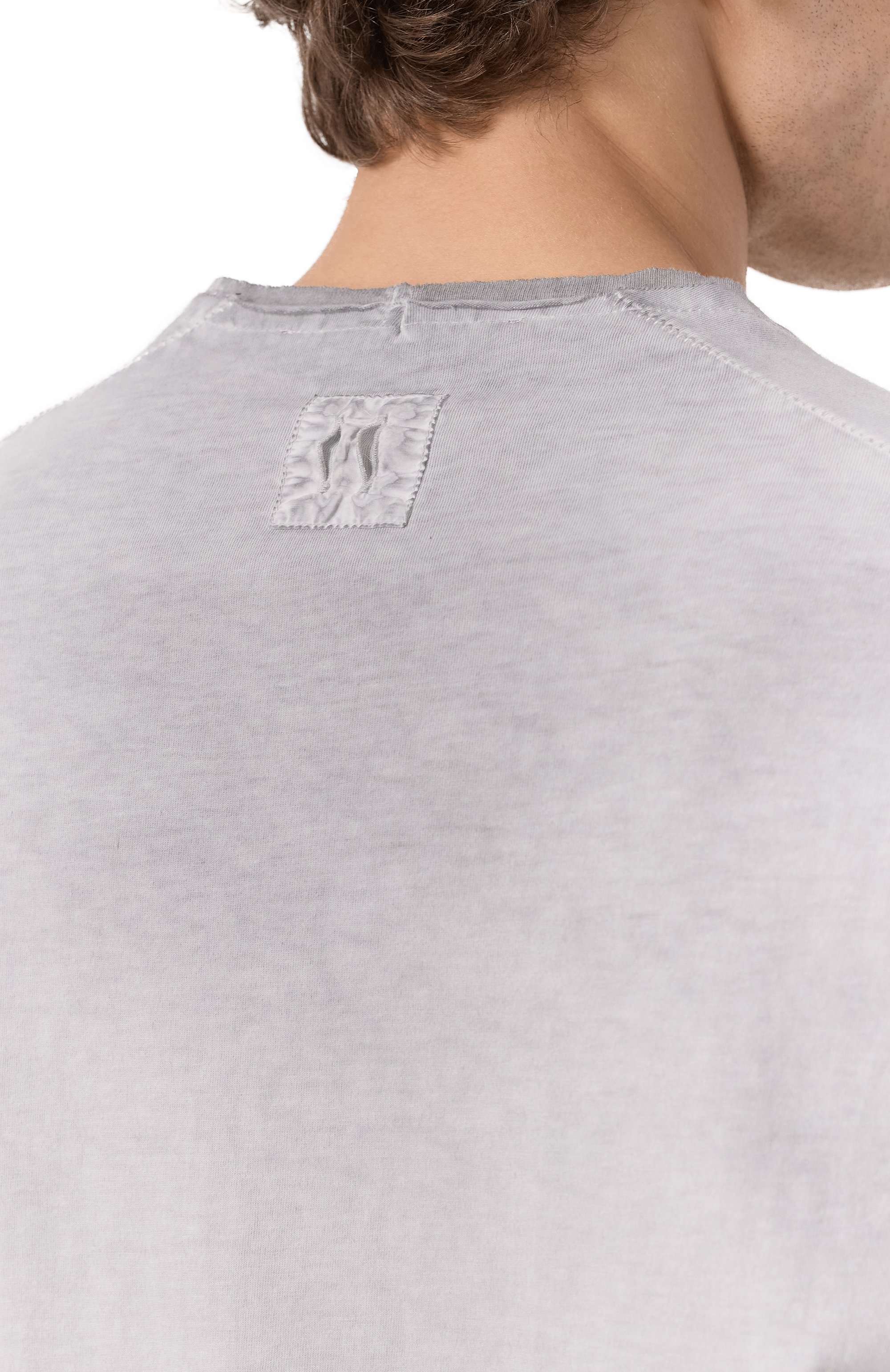 Хлопковая футболка HANNES ROETHER светло-серого цвета по цене 15000 руб., арт. D35DAY.242.213, фото 5 Хлопковая футболка HANNES ROETHER, арт. D35DAY.242.213, фото 5