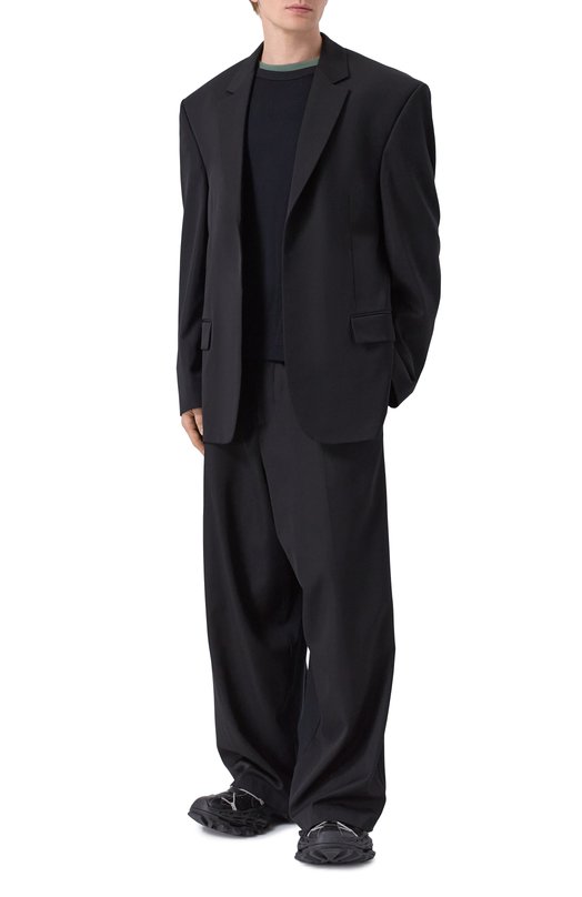 Шерстяные брюки Balenciaga 838859/TJT35 Чёрный  838859/TJT35 Фото 2