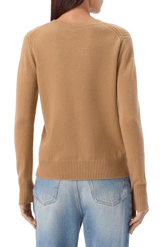 Кашемировый пуловер Weekend Max Mara FI0NDA Бежевый  FI0NDA Фото 4