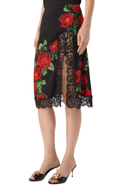 Юбка из шелка и хлопка DOLCE & GABBANA, арт. F4DE2T/FSA9R, фото 3