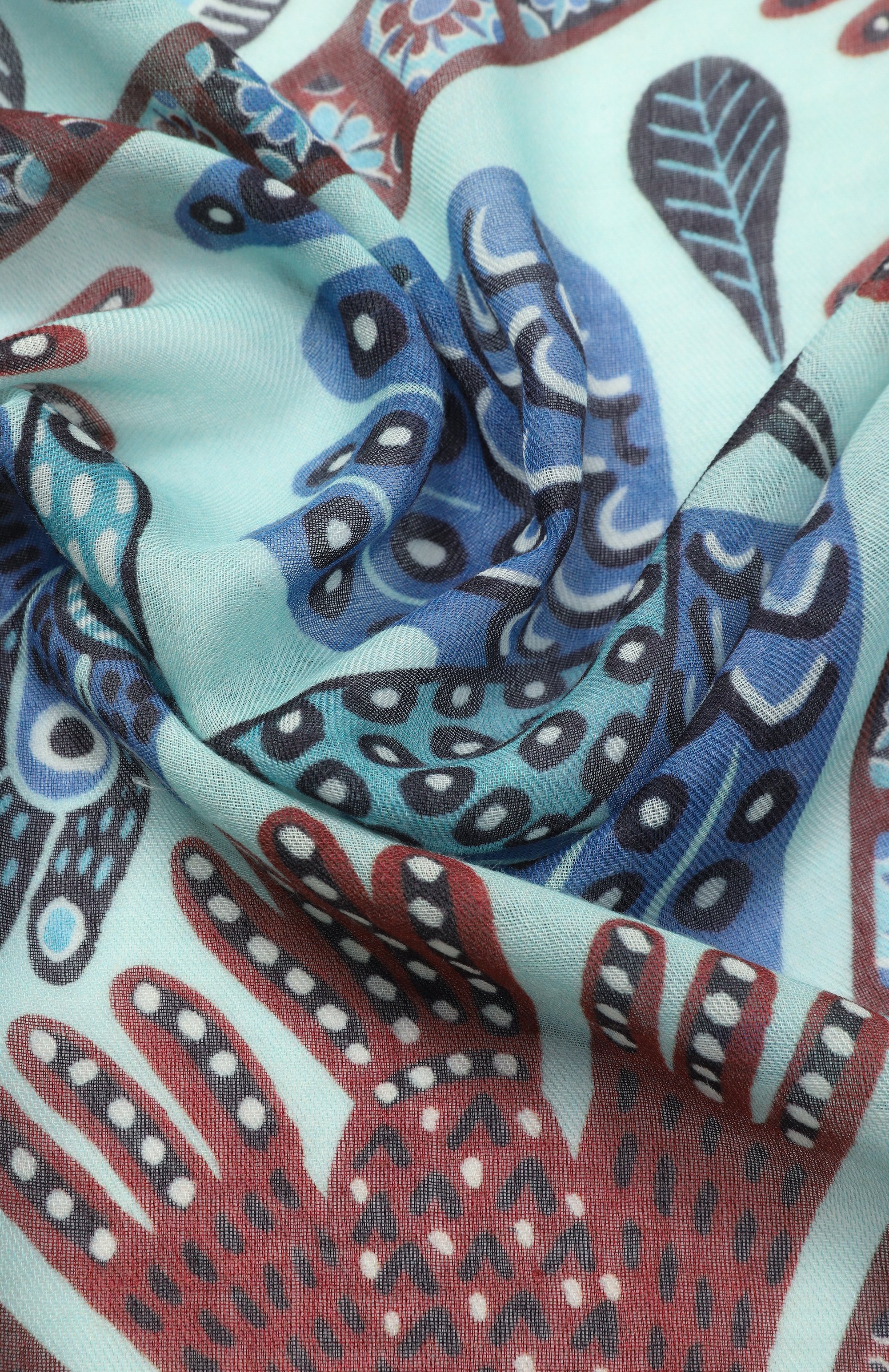 Шаль небеса �из кашемира и шерсти GOURJI, арт. 91144955/44117, фото 3