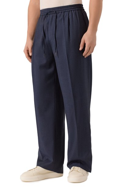 Шерстяные брюки 12 STOREEZ темно-синего цвета по цене 24000 руб., арт. 126921, фото 3 Шерстяные брюки 12 STOREEZ, арт. 126921, фото 3