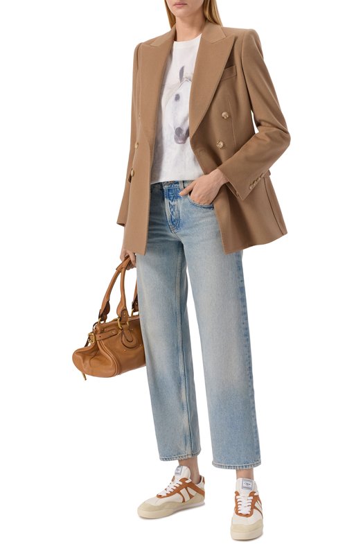 Хлопковая футболка Chloé CH26SJH11802 Белый  CH26SJH11802 Фото 2