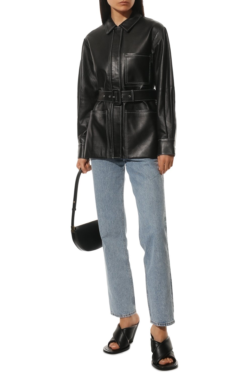 Кожаный жакет PROENZA SCHOULER WHITE LABEL, арт. WL2131032-LR184, фото 2