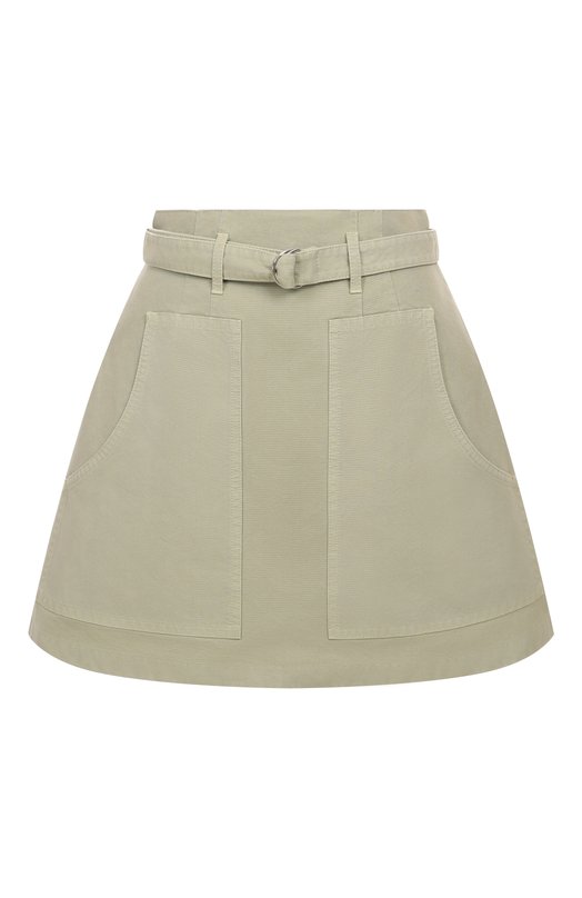 Хлопковая юбка Prada P131YH/15D4 Хаки P131YH/15D4
