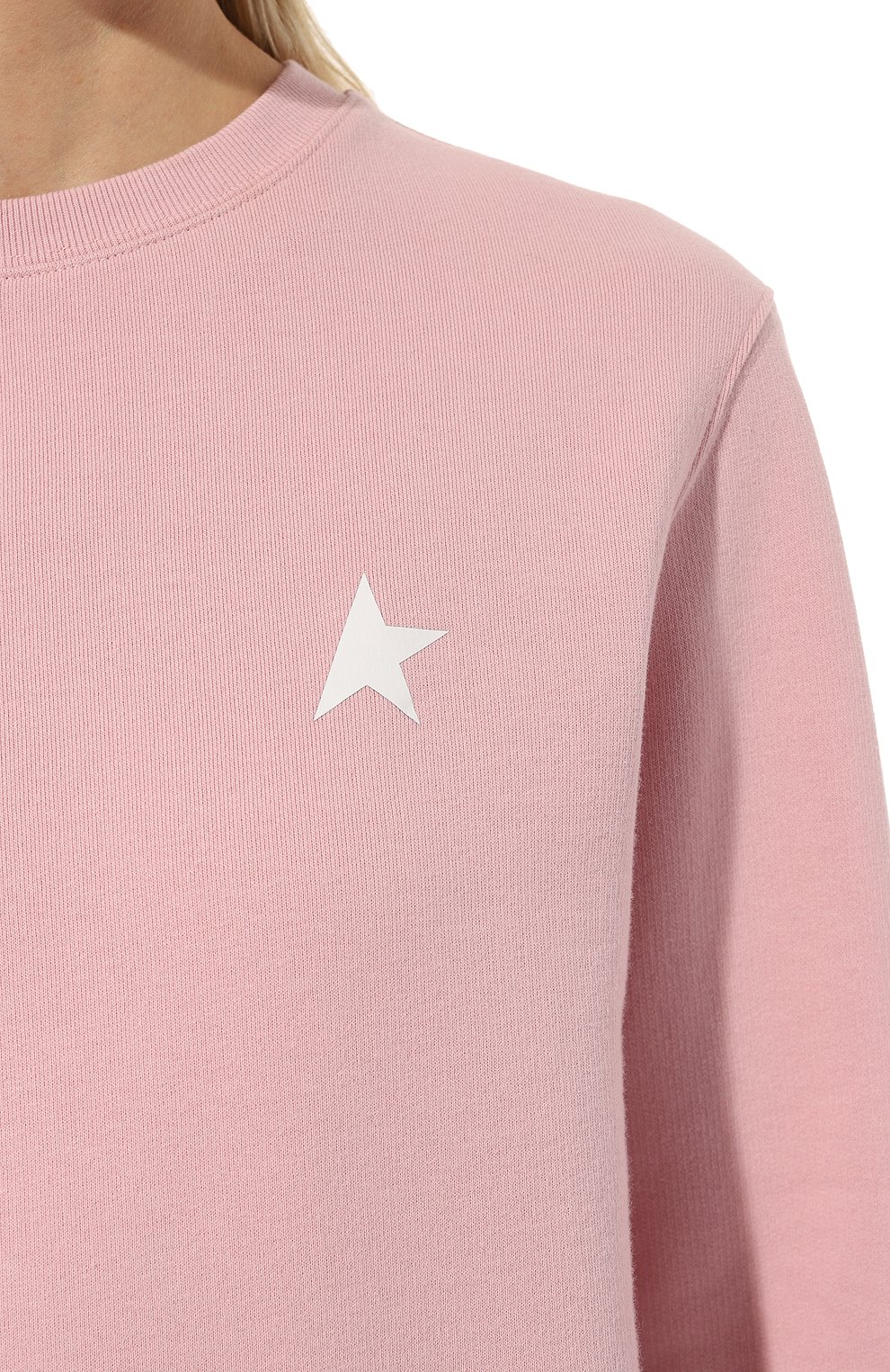 Хлопковый свитшот GOLDEN GOOSE DELUXE BRAND розового цвета по цене 27350 руб., арт. GWP01223.P000525, фото 5 Хлопковый свитшот GOLDEN GOOSE DELUXE BRAND, арт. GWP01223.P000525, фото 5