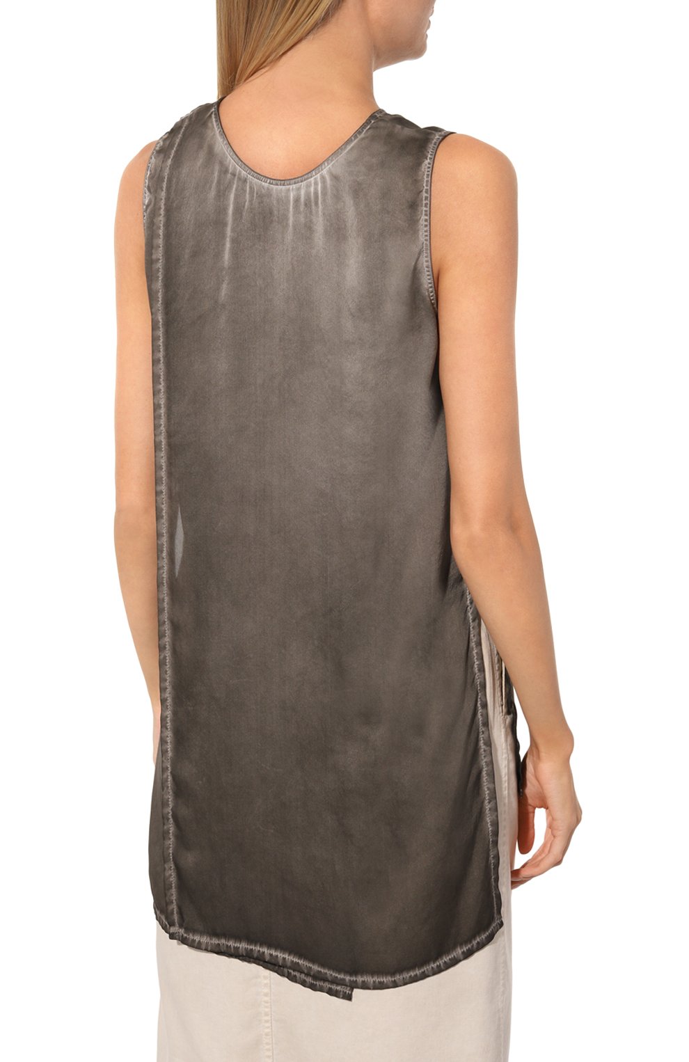 Шелковый топ UMA WANG темно-коричневого цвета по цене 68400 руб., арт. UW1077, фото 4 Шелковый топ UMA WANG, арт. UW1077, фото 4