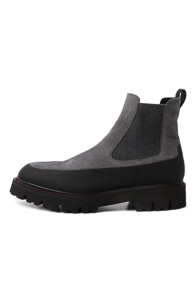 Замшевые челси KITON серого цвета по цене 145000 руб., арт. USSA195N0112503, фото 4 Замшевые челси KITON, арт. USSA195N0112503, фото 4