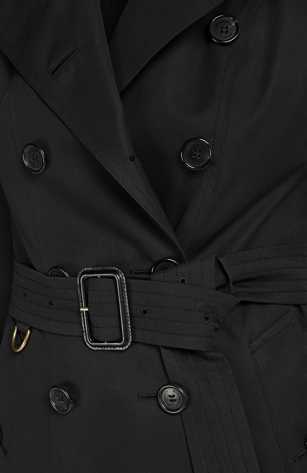 Двубортный тренч с поясом BURBERRY темно-синего цвета по цене 199500 руб., арт. 3997029, фото 5 Двубортный тренч с поясом BURBERRY, арт. 3997029, фото 5