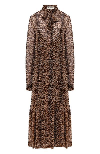 Женское шелковое платье SAINT LAURENT, арт. 624549/Y372Q