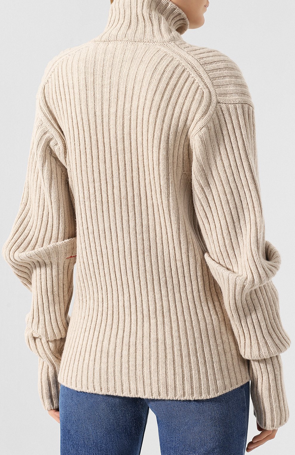 Шерстяной пуловер VICTORIA BECKHAM, арт. JU KNT 7702 PSS19 RIB DETAIL, фото 4