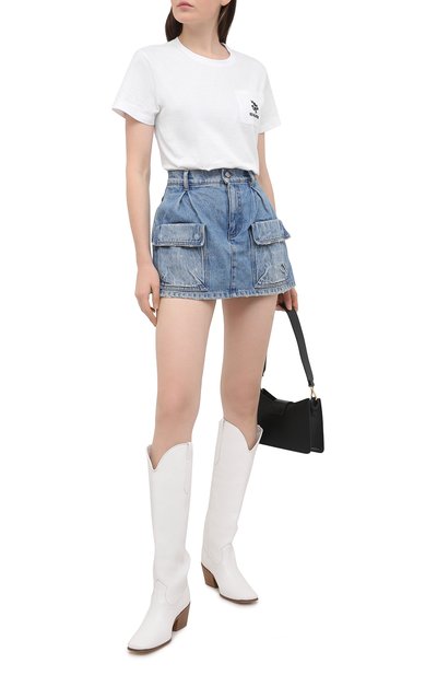 Джинсовая юбка-шорты REDVALENTINO, арт. VR3DD03U/5NL, фото 2