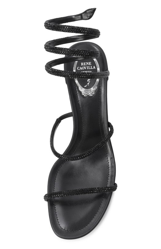 Текстильные босоножки Cleo 40 Rene Caovilla C12798-040/RN01 Чёрный  C12798-040/RN01 Фото 6