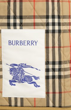 Женская куртка BURBERRY бежевого цвета, арт. 8108989 | Фото 8 (Материал внешний: Синтетический материал; Материал подклада: Хлопок; Рукава: Длинные; Длина (верхняя одежда): Короткие; Кросс-КТ: Куртка, Легкие; Стили: Кэжуэл)