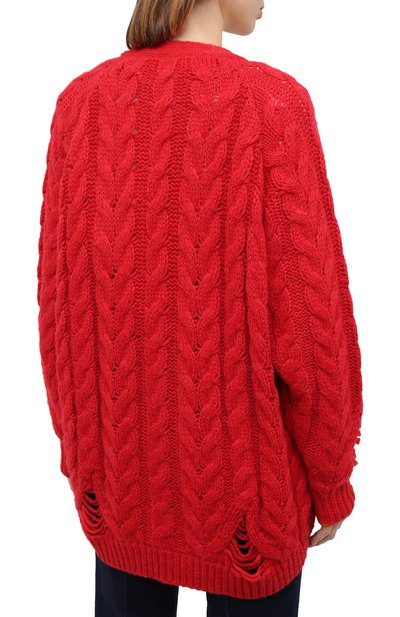 Шерстяной кардиган STELLA MCCARTNEY красного цвета по цене 75500 руб., арт. 601797/S2203, фото 4 Шерстяной кардиган STELLA MCCARTNEY, арт. 601797/S2203, фото 4