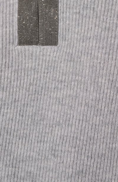 Кашемировый свитер BRUNELLO CUCINELLI светло-серого цвета по цене 348500 руб., арт. M12175305, фото 5 Кашемировый свитер BRUNELLO CUCINELLI, арт. M12175305, фото 5