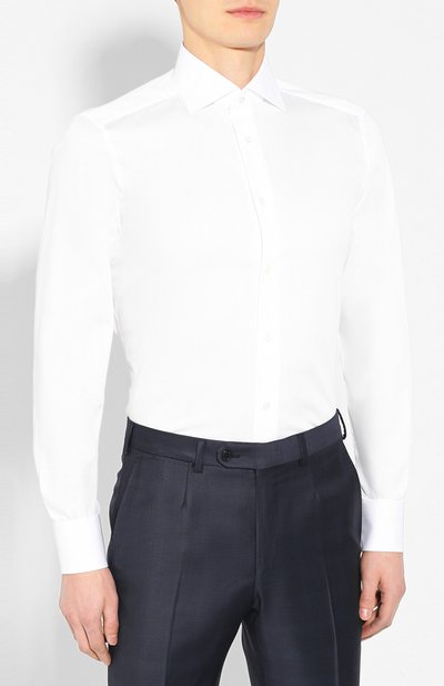 Хлопковая сорочка ZEGNA, арт. 701222/9MS0BA, фото 3