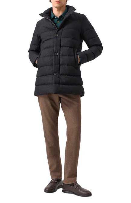 Мужские кожаные лоферы KITON коричневого цвета, арт. USSA316N0109808 | Фото 2 (Материал внешний: Натуральная кожа; Нос: Не проставлено; Материал сплава: Проставлено; Материал внутренний: Натуральная кожа)