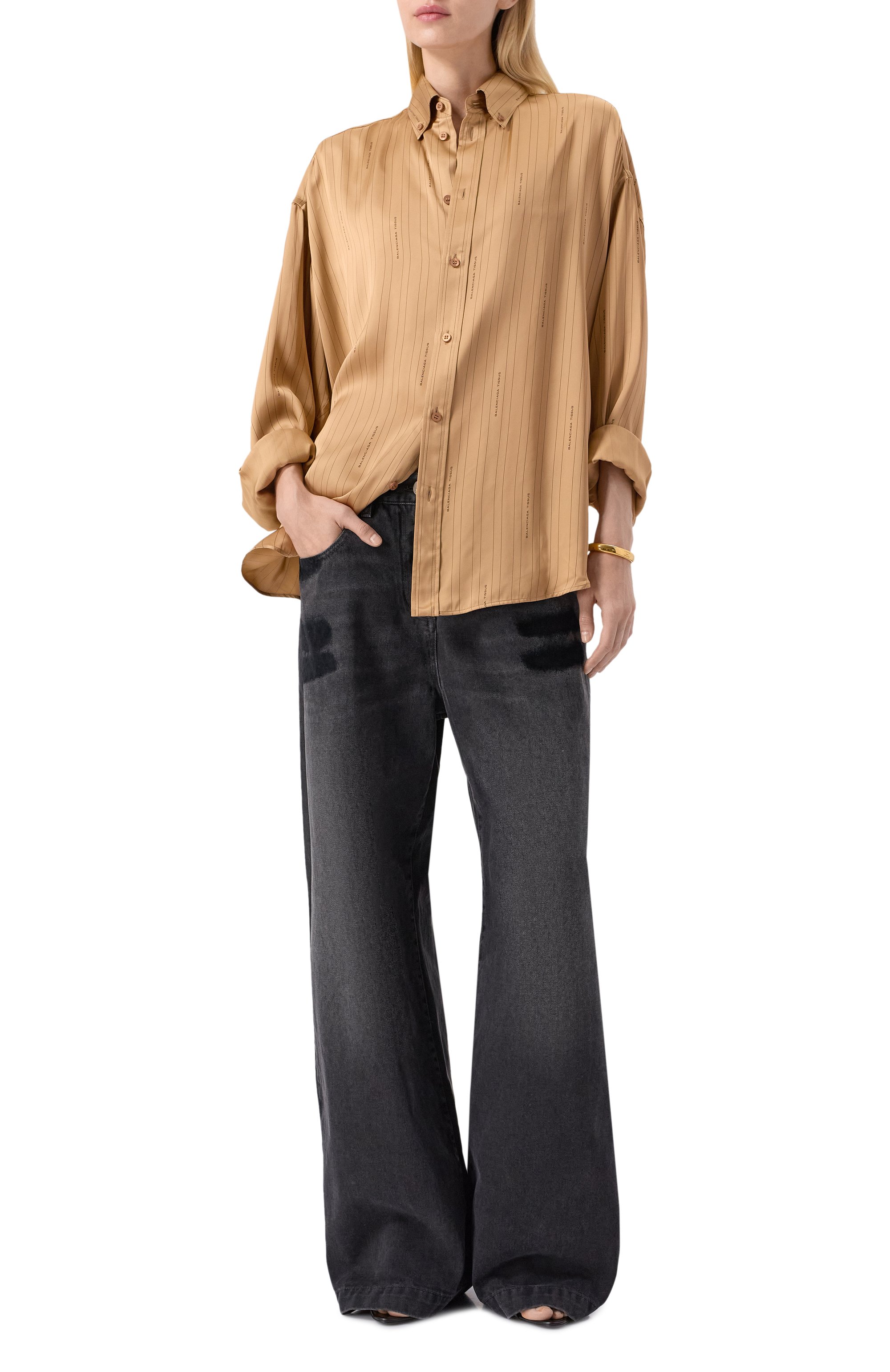 Атласная рубашка BALENCIAGA, арт. 841012/TSLA6, фото 2