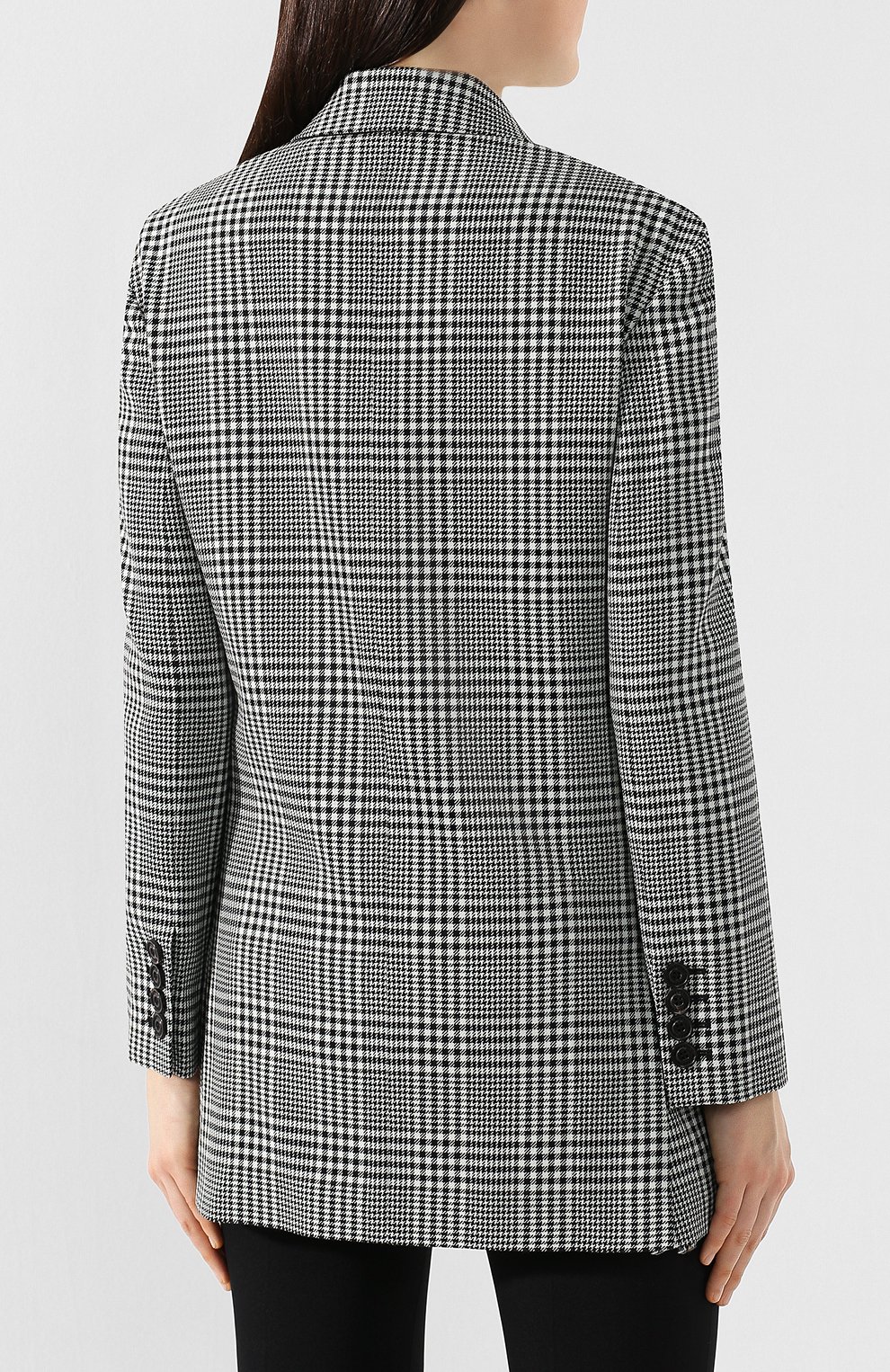 Шерстяной жакет BURBERRY черно-белого цвета по цене 199500 руб., арт. 8005207, фото 4 Шерстяной жакет BURBERRY, арт. 8005207, фото 4