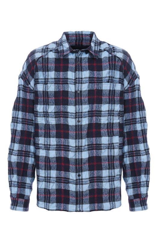 Рубашка из хлопка и шерсти Juun.J JC5864P08P Синий JC5864P08P