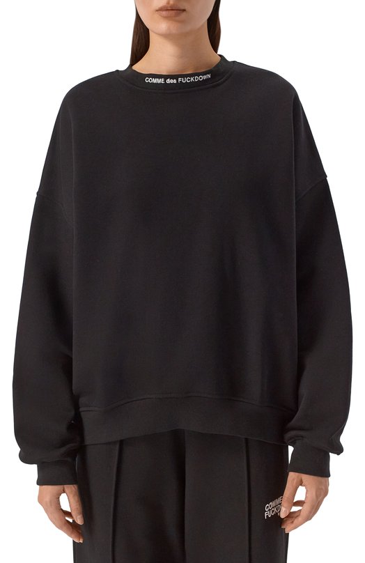Хлопковый свитшот Comme des Fuckdown CFABW01370 Чёрный  CFABW01370 Фото 3