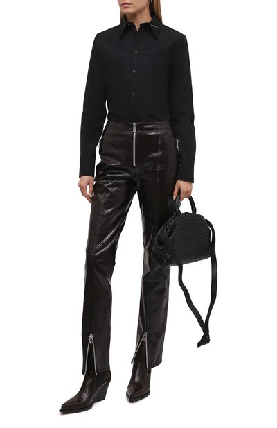 Хлопковая рубашка BOTTEGA VENETA черного цвета по цене 104500 руб., арт. 679560/V1IE0, фото 2 Хлопковая рубашка BOTTEGA VENETA, арт. 679560/V1IE0, фото 2