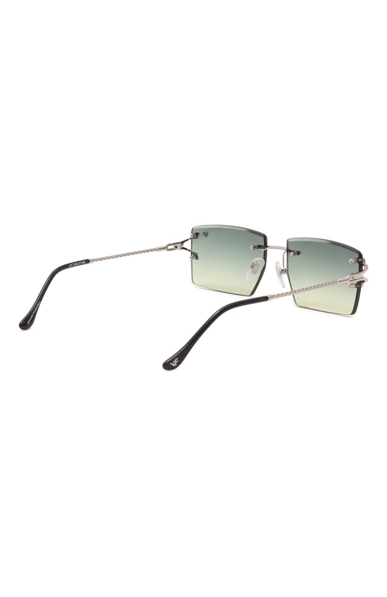 Женские солнцезащитные очки VINTAGE FRAMES зеленого цвета, арт. IC0N WHITE G0LD/GREEN YELL0W | Фото 5 (Нос: Не проставлено; Региональные ограничения белый список (Axapta Mercury): Не проставлено; Тип очков: С/з; Кросс-�КТ: С/з-унисекс; Очки форма: Прямоугольные, Безоправные; Оптика Гендер: оптика-унисекс)