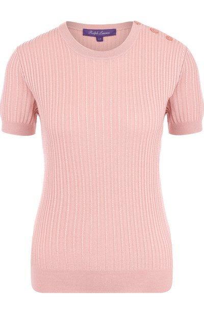 Женский пуловер из смеси шерсти и шелка с коротким рукавом RALPH LAUREN, арт. 290698960