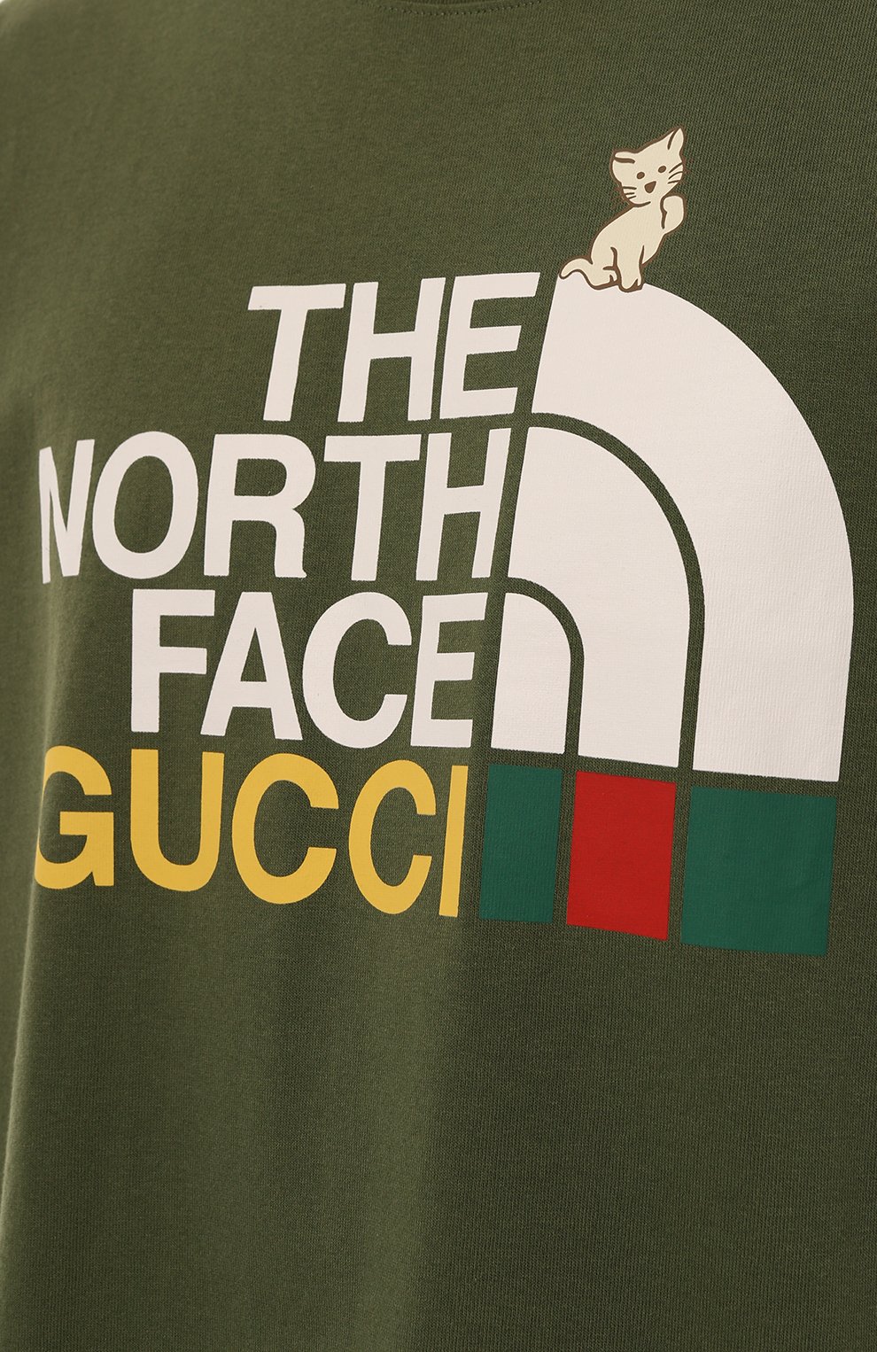 Хлопковая футболка the north face x gucci GUCCI, арт. 616036 XJDRD, фото 5