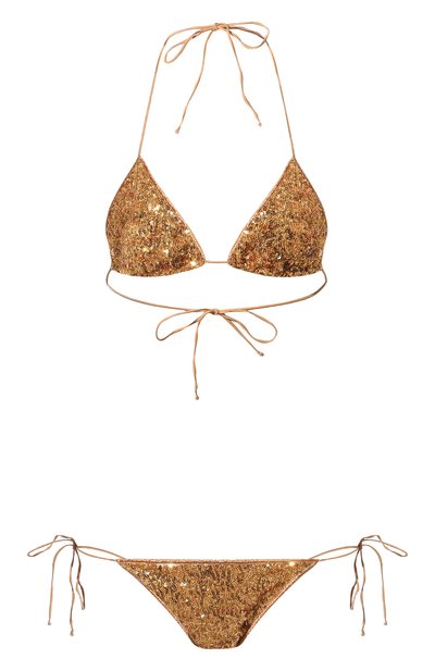 Женский раздельный купальник с отделкой пайетками OSEREE, арт. PTF213/SEQUINS/PEARL