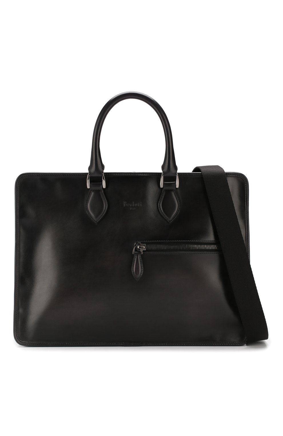 Кожаная сумка для ноутбука BERLUTI черного цвета по цене 384500 руб., арт. M149263, фото 6 Кожаная сумка для ноутбука BERLUTI, арт. M149263, фото 6