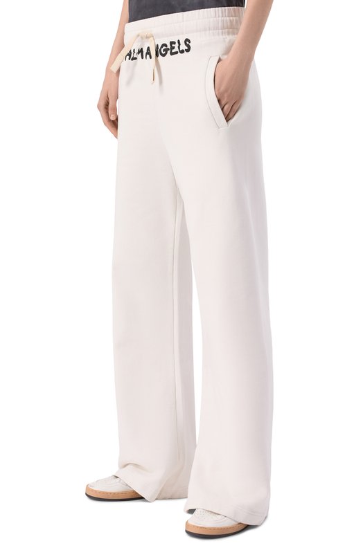 Хлопковые брюки Palm Angels PWCH029S26FLE002 Белый  PWCH029S26FLE002 Фото 3