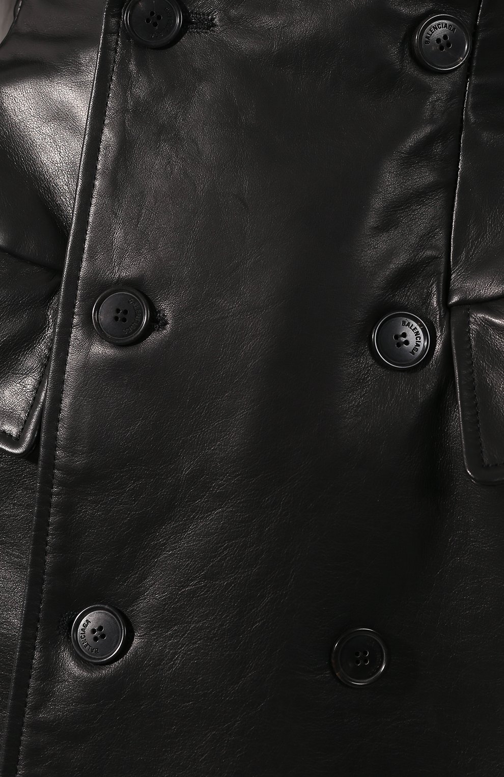 Двубортное пальто из кожи BALENCIAGA, арт. 571525/TDS05, фото 5