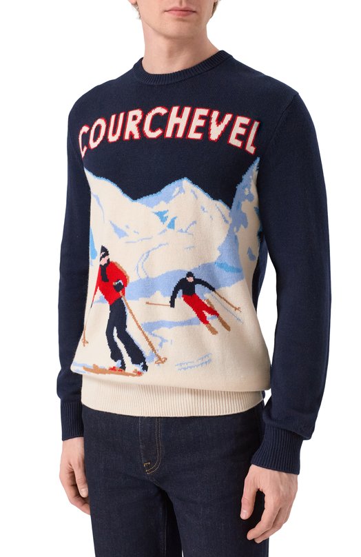 Джемпер из шерсти и вискозы MC2 Saint Barth HER0011-00179I/HER0N C Синий  HER0011-00179I/HER0N C Фото 3