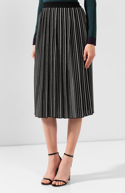 Шерстяная юбка AKIRA NAKA черно-белого цвета по цене 48950 руб., арт. AW1953-BK0W, фото 3 Шерстяная юбка AKIRA NAKA, арт. AW1953-BK0W, фото 3