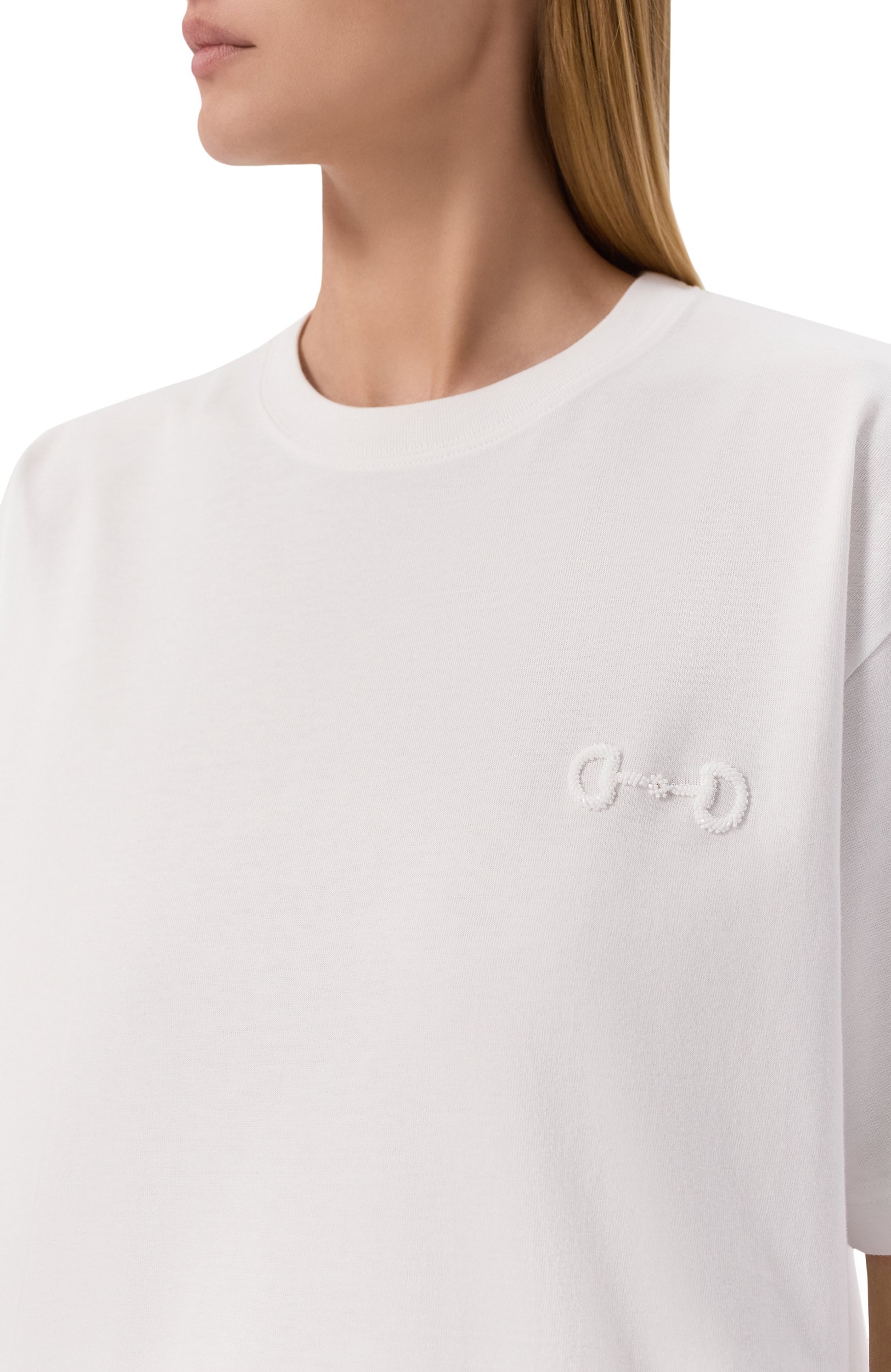 Хлопковая футболка GUCCI белого цвета по цене 85050 руб., арт. 837959/XJHMR, фото 5 Хлопковая футболка GUCCI, арт. 837959/XJHMR, фото 5